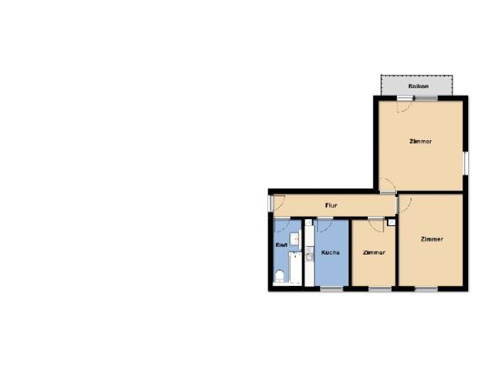 Objekt  Einfache 3-Zimmer-Wohnung in Blumberg mit solider Rendite  - rechnen Sie selbst !!!